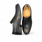 Atropat Ramtin black genuine leather slip-on boots with textured detail and durable rubber outsole. Photo of sole.