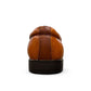 Atropat Ramtin brown leather slip-on shoes with crocodile texture and durable rubber outsole. Photo of back view.