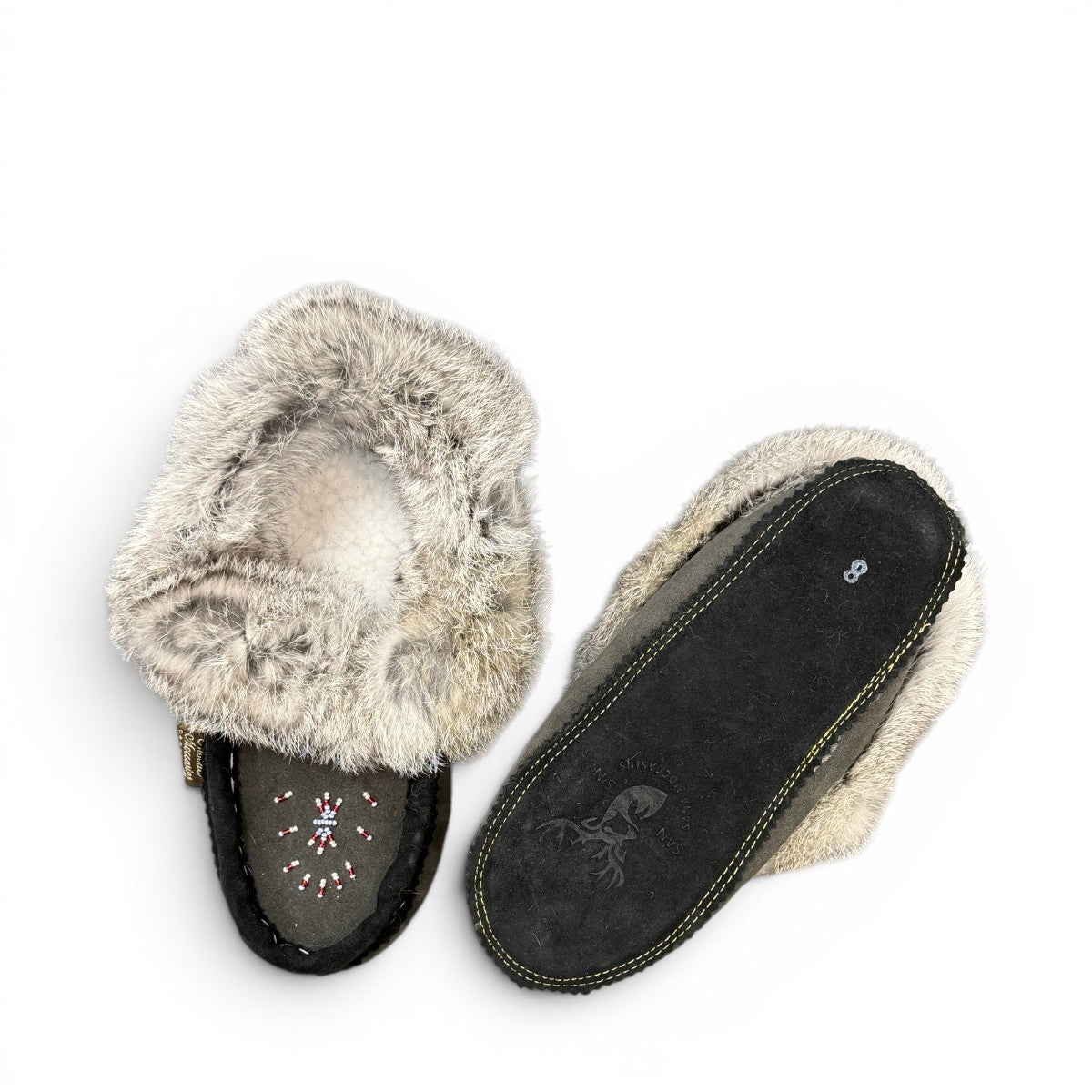 ALBERTA SUEDE MOCCASINS  - DARK GRAY
