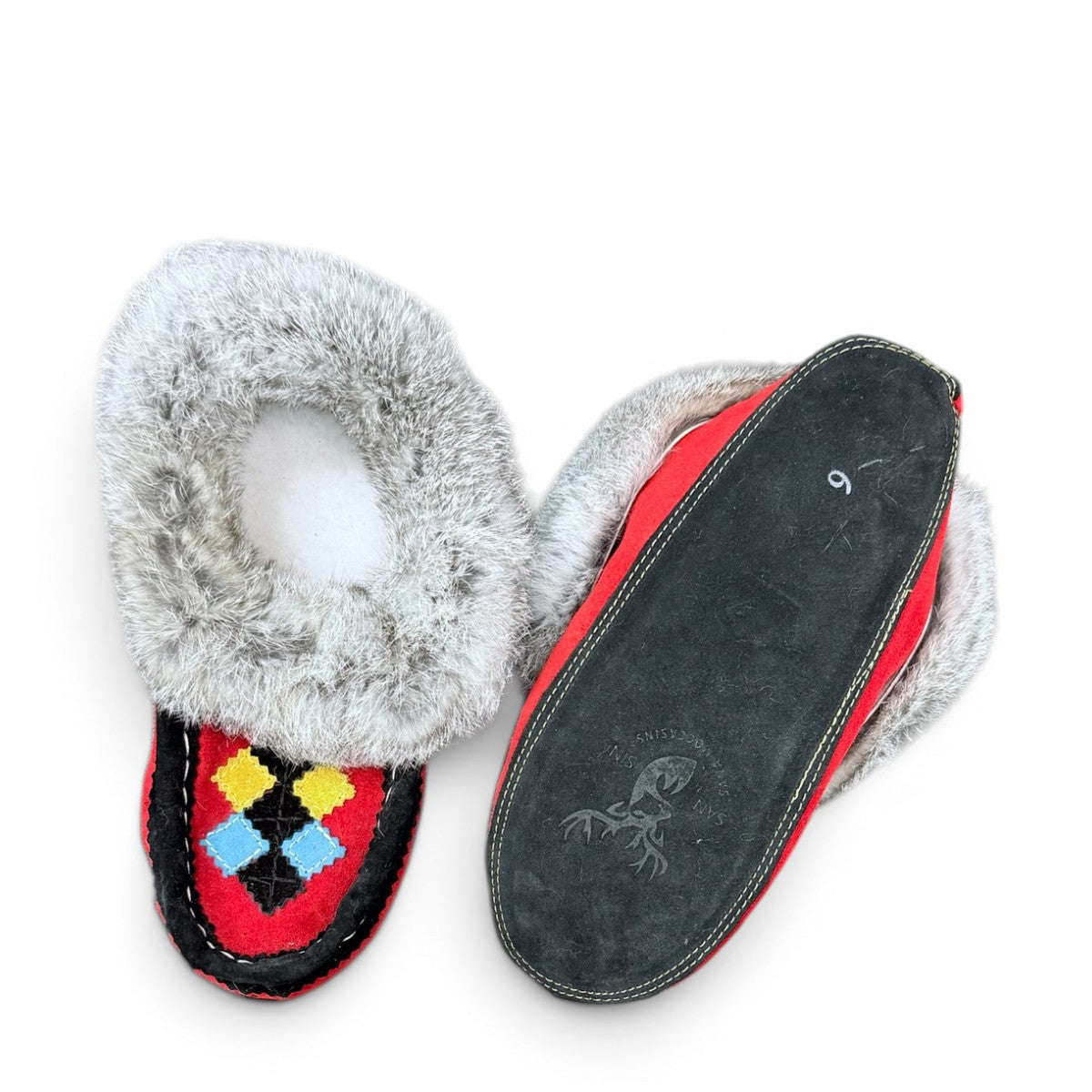 ALBERTA SUEDE MOCCASINS  - RED