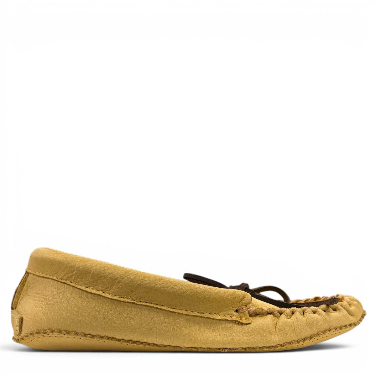 ALBERTA LEATHER MOCCASINS  - YELLOW
