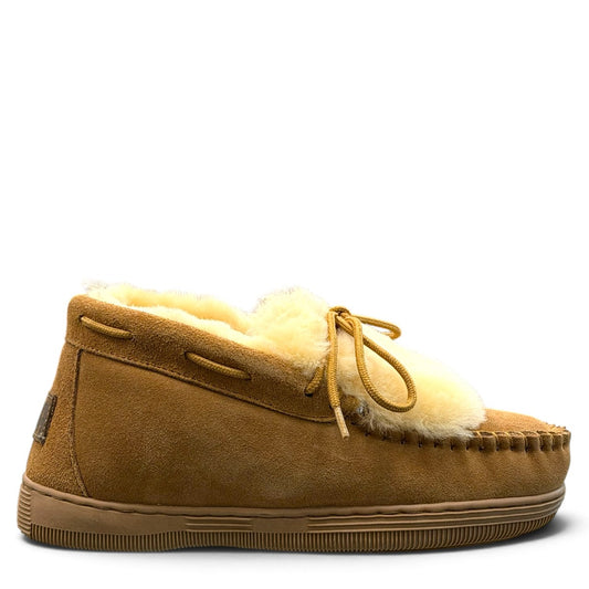 ARIA NAVA MOCCASIN SLIPPERS - TAN