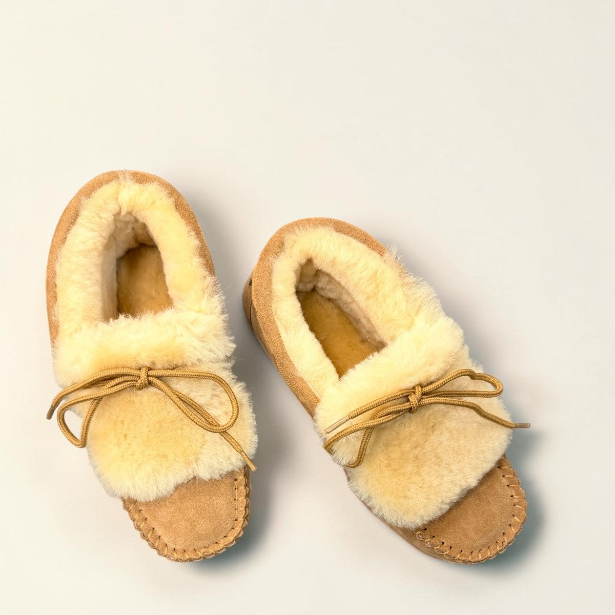 ARIA NAVA MOCCASIN SLIPPERS - TAN