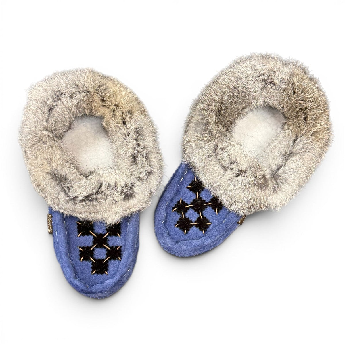 ALBERTA SUEDE MOCCASINS  - BLUE