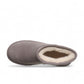 BEARPAW Alyssa ankle boot in cinder grey suede with wool lining and durable rubber sole