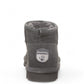 BEARPAW Shorty ankle boots in graphite grey suede with wool lining and durable rubber outsole