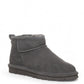 BEARPAW Shorty ankle boots in graphite grey suede with wool lining and durable rubber outsole