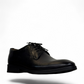 Benelli Anbaran black leather men's dress shoe with a lace-up design and durable rubber outsole. Photo of front side view.