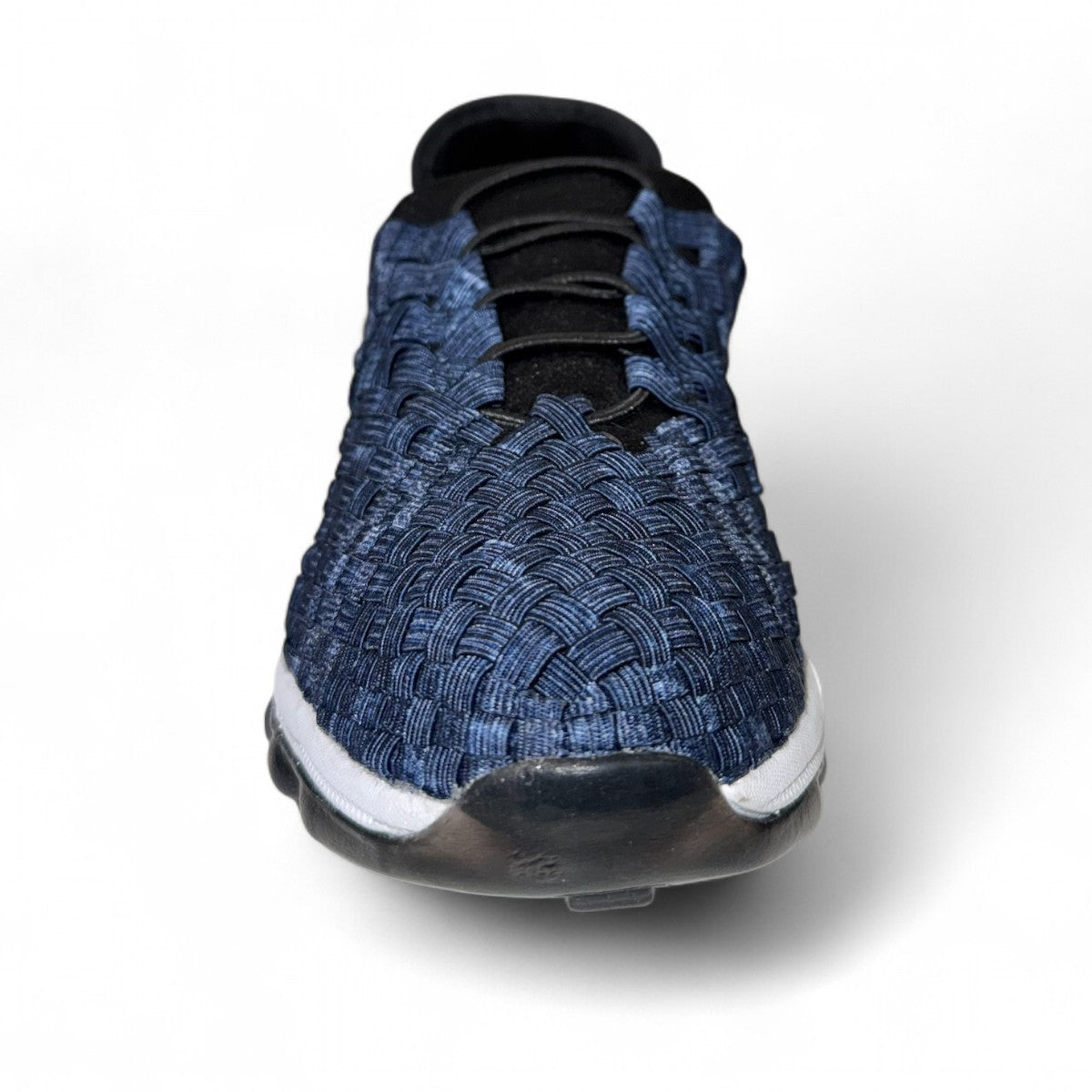 Bernie Mev Victoria Gummes blue woven textile walking shoe with memory foam sole