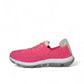 Bernie Mev Victoria Gummes hot pink woven walking shoe with memory foam footbed and flexible rubber sole