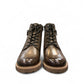 Biotime Lisa green boot showing the durable brown TPR lugged outsole for traction
