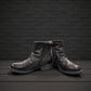 Biotime Talia black leather winter boots with faux fur collar and durable lug sole