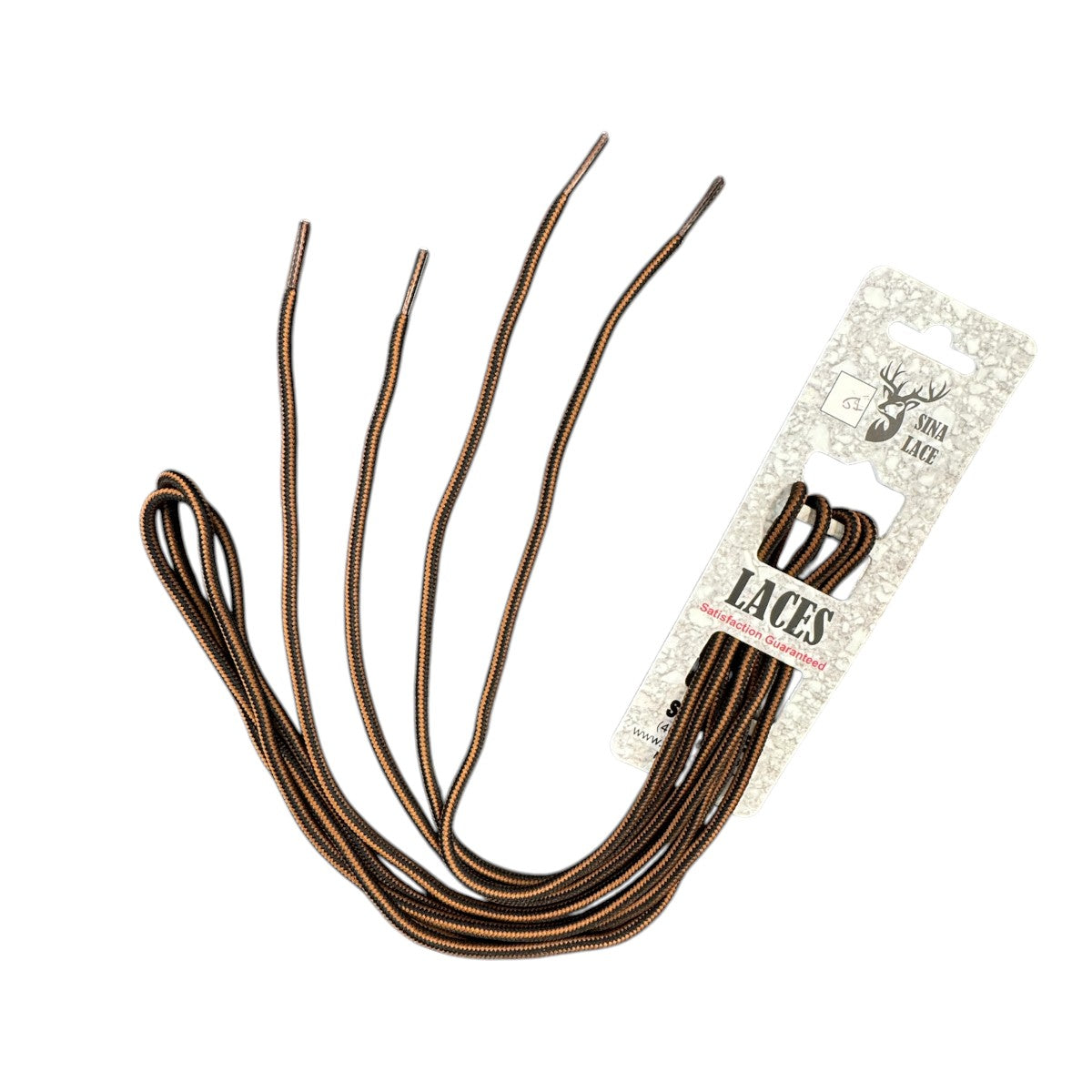SINA ROUND  SHOELACES -BLACK\TAN