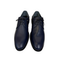 Borna Barbod navy blue leather lace-up men's dress shoes with a durable rubber outsole. Photo of front view.