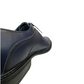 Borna Barbod navy blue leather lace-up men's dress shoes with a durable rubber outsole. Photo of back side view.