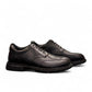 Borna Borna black leather men's dress shoes with lace-up closure and rubber outsole. Photo of side views.