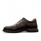 Borna Borna black leather men's dress shoes with lace-up closure and rubber outsole. Photo of left side view.