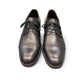 BORNA FASHAM black leather men's dress shoe with lace-up closure and durable rubber outsole. Photo of front view.