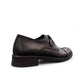 BORNA FASHAM black leather men's dress shoe with lace-up closure and durable rubber outsole. Photo of back side view.