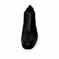 Borna Golestan black leather slip-on men's boots with a durable rubber outsole and side elastic panels. Photo of front view.