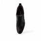 Borna Golestan black leather slip-on men's boots with a durable rubber outsole and side elastic panels. Photo of upper view.