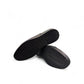 Borna Kan black leather men's dress shoe with a rubber outsole and lace-up closure. Photo of bottom view.