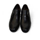 Borna Tajrish black leather loafers for men with a rubber outsole and metal detail. Photo of upper view.