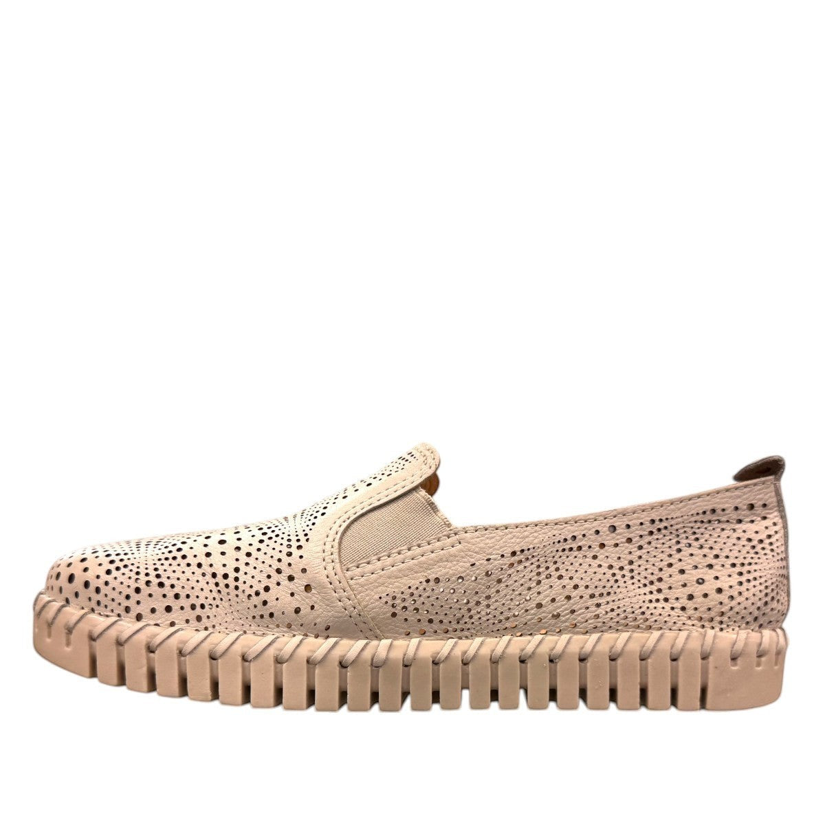 Bottero Gabe off-white leather loafers with intricate laser-cut detailing and a flexible ribbed sole.