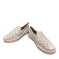 Bottero Gabe off-white leather loafers with intricate laser-cut detailing and a flexible ribbed sole.