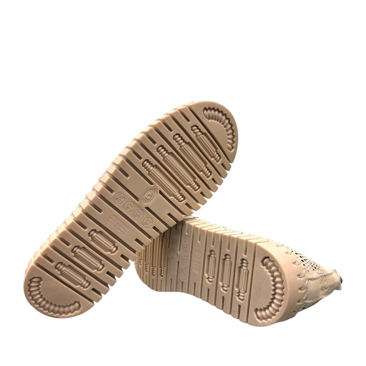 Bottero Gabe off-white leather loafers with intricate laser-cut detailing and a flexible ribbed sole.