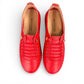 Bottero Garry red leather slip-on sneaker with a flexible ridged sole and low profile design.