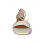 Bottero Qadir off-white leather sandals with a 7cm block heel and ankle buckle strap