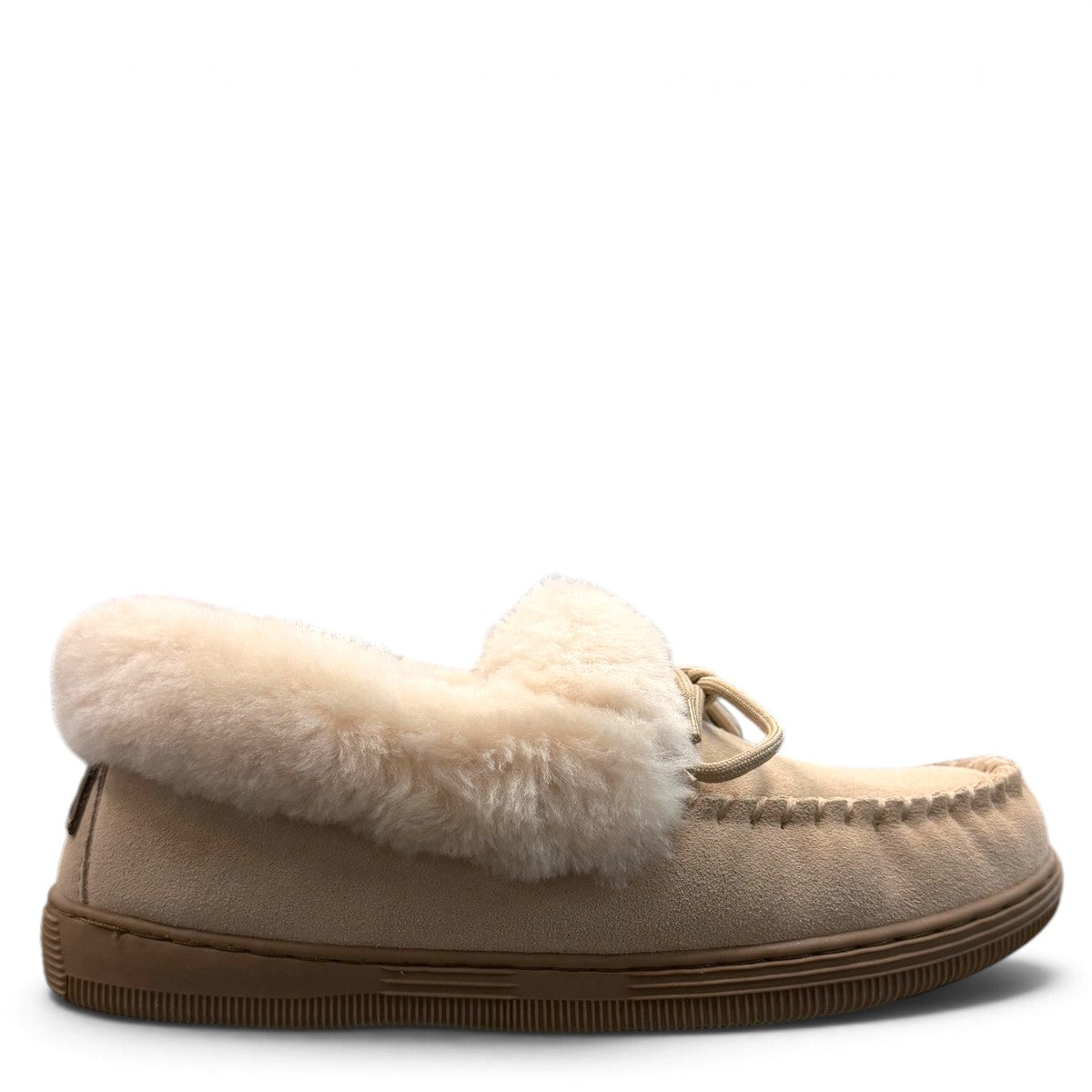 ARIA MARAND MOCCASIN SLIPPERS - CREAM