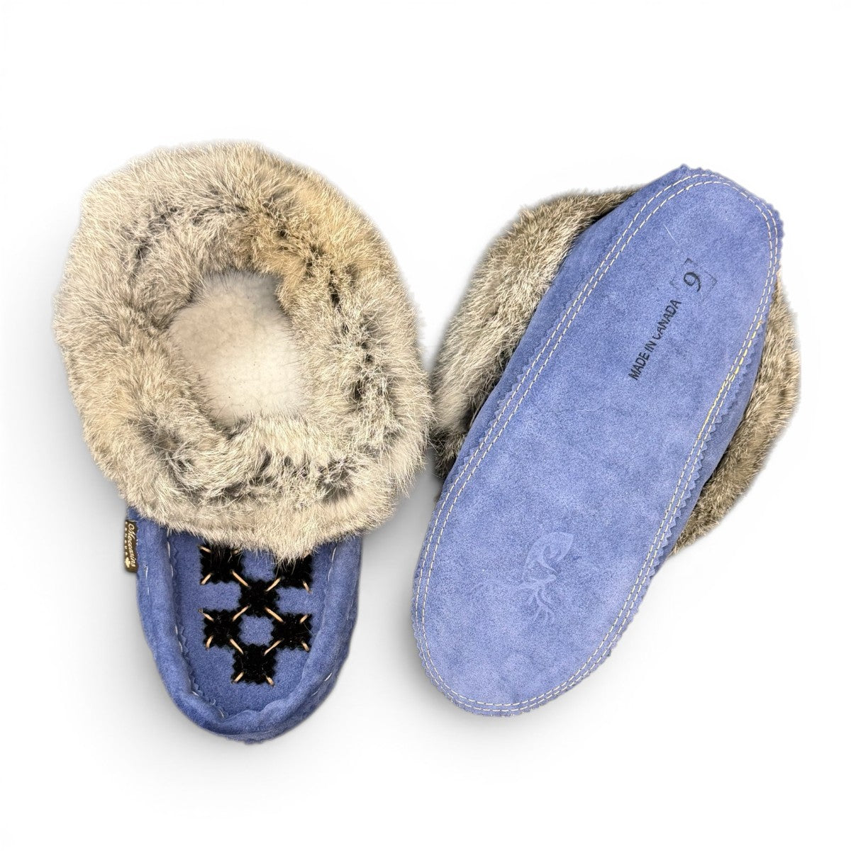 ALBERTA SUEDE MOCCASINS  - BLUE