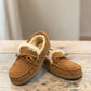ARIA YALDA MOCCASIN SLIPPERS - TAN