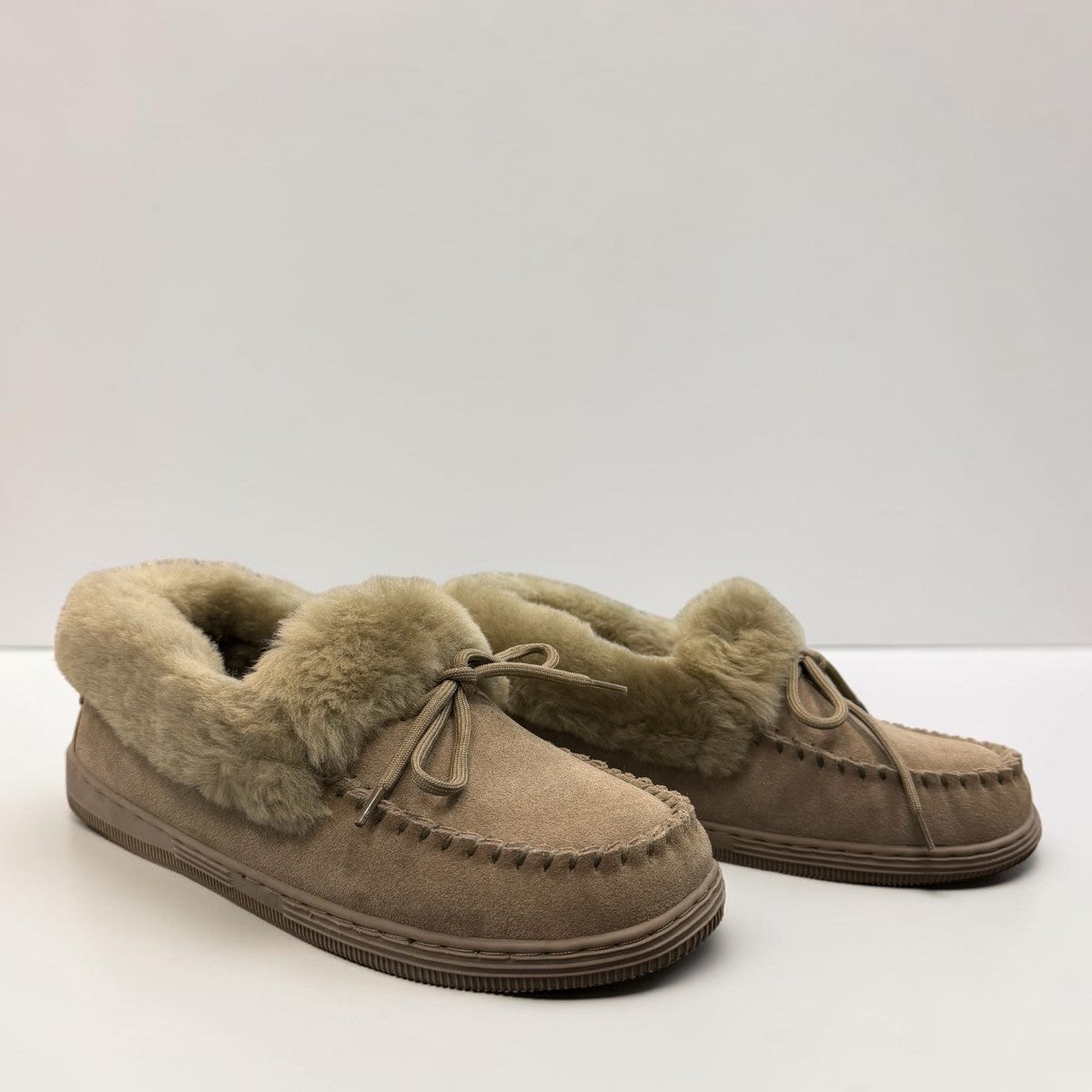 ARIA ASTARA MOCCASIN SLIPPERS - OLIVE