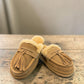 ARIA FUMAN MOCCASIN SLIPPERS - TAN