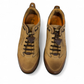 CAT Tabal brown nubuck leather lace-up shoes with detailed stitching and durable rubber outsoles. top view