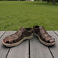 CLARKS SALTWAY COVE - DARK BROWN LEATHER