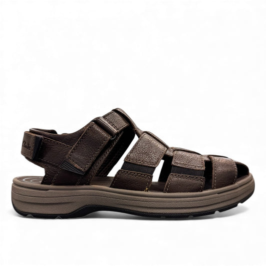 CLARKS SALTWAY COVE - DARK BROWN LEATHER