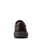 Clarks Bradley Step brown tumbled leather slip-on shoe with elastic gores and cushioned sport sole. back view.