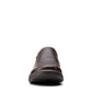 Clarks Bradley Step brown tumbled leather slip-on shoe with elastic gores and cushioned sport sole. front view