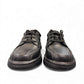 Clarks Bradley Walk black leather lace-up shoe with durable EVA outsole and cushioned footbed. front view.