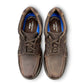 Clarks Bradley Walk brown tumbled leather lace-up shoe with padded collar and lightweight EVA outsole.
photo of the top.