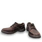 Clarks Bradley Walk brown tumbled leather lace-up shoe with padded collar and lightweight EVA outsole.
photo of the front.