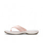 Clarks Breeze Sea blush pink lightweight flip-flop sandals with a discreet adjustable strap closure.
photo of the left.