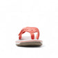 Clarks Breeze Sea bright coral flip-flops with a lightweight sole and adjustable strap closure. photo of the front.