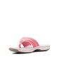 Clarks Breeze Sea flip-flops in orange-pink with a lightweight sole and adjustable strap closure. front view.