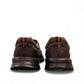 Clarks Cotrell Edge men's casual brown oily leather shoes with contrast stitching and EVA sole.