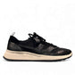 Clarks DashLite Jazz black leather sneaker with glitter accents and a lightweight white EVA midsole. right view.